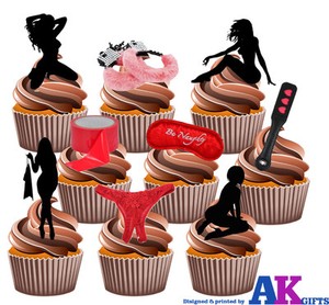 Etre Naughty Sexy Erotique Adulte Fete Pack 36 Comestibles Stand Up Cup Glacages Pour Gateau Ebay
