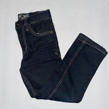 Kids  Cherokee Dark Blue Denim Straight Let Jeans, Size 6