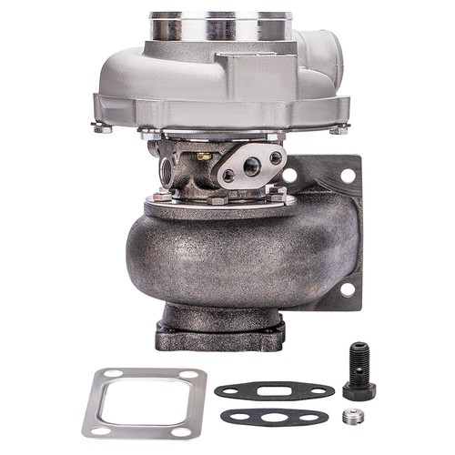 GT3076 GT3037 GT30 Billet Turbo 4-BOLT Flange 500HP + Oil In & Return Line kit - Picture 8 of 9