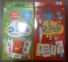 Set of 2 New Dr Seuss Flashcards