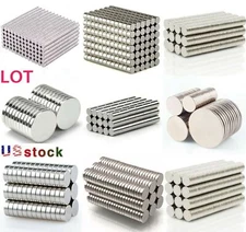 5-100Pcs Various Neodymium Magnet Small Rare Earth Round Disc 10mm 2mm 3mm Thick