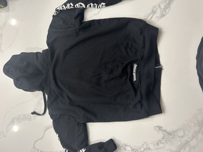 Chrome Hearts Vertical Logo Zip Up Hoodie Black | eBay