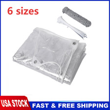 Heavy Duty Clear Vinyl PVC Tarp, Uv Resistant Glass Tarps Transparen 14Mil 6sizs