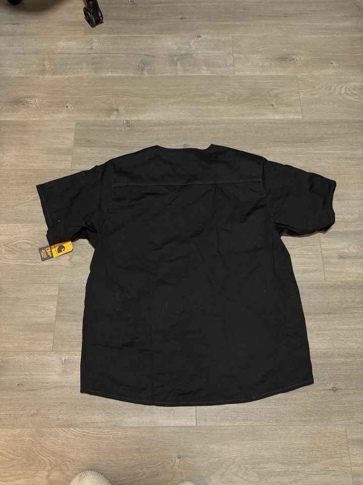 Blusa Médica Carhartt Para Hombres XL Negra Cuello en V Calce Moderno Usada en Excelente Condición Foto 4 de 4