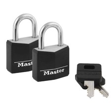 Master Lock 131T Padlocks Black 2-Pack Keyed Alike