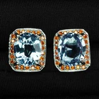 ARCHITECTURAL WHITE GOLD EARRINGS WITH 9.12CT COLOR SHIFT ALEXANDRITE 925 SILVER
