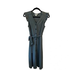 a new day Ruffled Sleeve Midi Dress in Blue