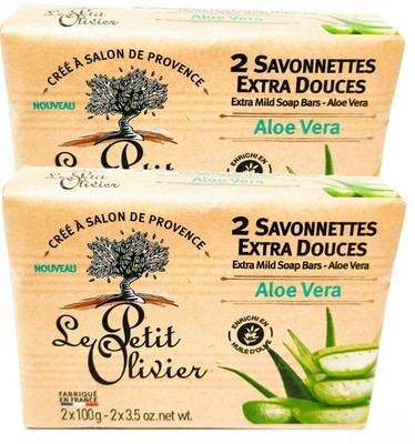 Seife Aloe Vera Hand Körperseife Le Petit Olivier extra mild 4x100g Aleovera