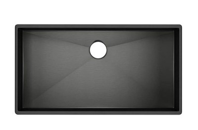 Rohl Forze Fine Black Stainless Steel  Undermount Single Basin Sink 31-1/2''  NEW