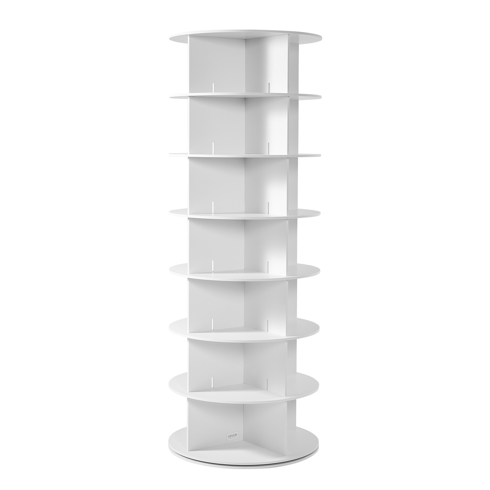 VEVOR 7 Tiers Rotating Shoe Rack Tower 360° Spinning Shoe Rack Display White
