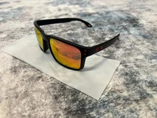 Oakley Holbrook Polarized OO9102-U2 Matte Black frame W/ Red Lens  Sunglasses