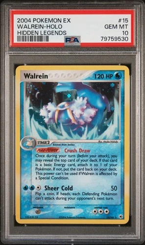 POKEMON WALREIN-HOLO 2004 EX HIDDEN LEGENDS #15 PSA 10