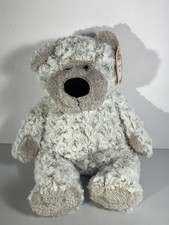 Melissa  Doug Teddy Greyson Bear Stuffed Plush Gray Rosette Swirl Material 15''