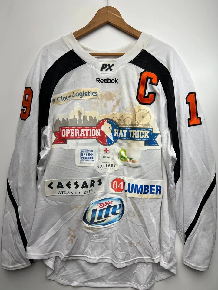 Camiseta firmada por Scott Hartnell #19 - Truco de sombrero de operación 2012 - Usada/Emitida - XL Foto 4 de 4