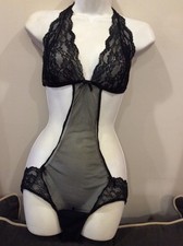 2012 Victoria Secret Black lace Teddy Bodysuit Size XL New Without Tag.