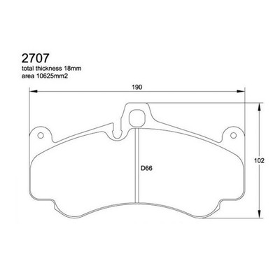 Pagid U-2707 Orange Racing Pad - RS44 Compound
