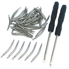 50Pcs Watch Curved Spring Bars 20Mm Watch Band Pins Replacement Kit,1.8Mm Diamet