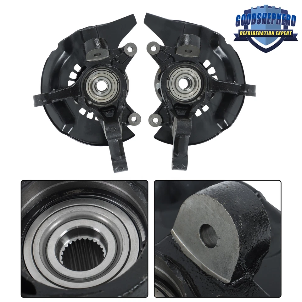 Par de cojinetes de nudillo y cubo de rueda de dirección delantera para Toyota Highlander 2004-2007 Foto 3 de 4