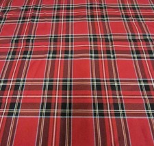 Red Tartan Plaid Fabric 58x48 Preppy Punk Holiday DIY Sewing Craft Material