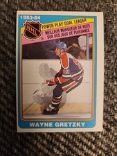 Wayne Gretzky Power Play Goals Leader Hockey Card 1984-85 O-Pee-Chee #383 O-P-C