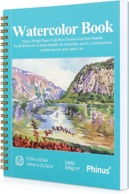 30 Sheets Watercolor Sketchbook 5.5 X 8.5 Inch, Watercolor Paper Cold Press (140
