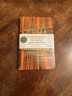 Field Notes Notebooks Leap Of Faith DDC Edition 3 Notebooks New Sealed Pack 