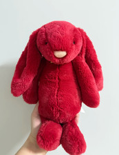 Jellycat Bashful Luxe Bunny Scarlett 23cm Medium Plush Toy New w/Tags&Dust Bag