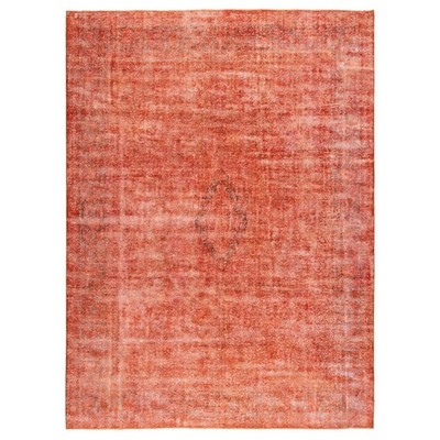 Vintage 412x300 cm Handgeknüpfter Orientteppich Carpet Rug Modern Orange