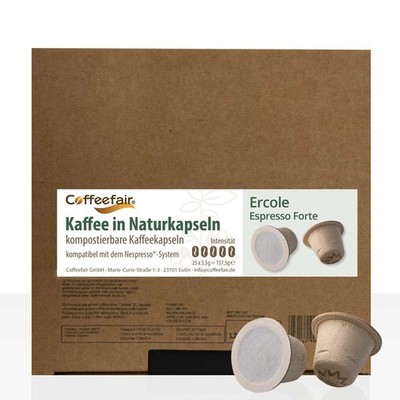 Coffeefair Naturkapseln Ercole Espresso Forte 25 Stk kompatibel mit Nespresso 