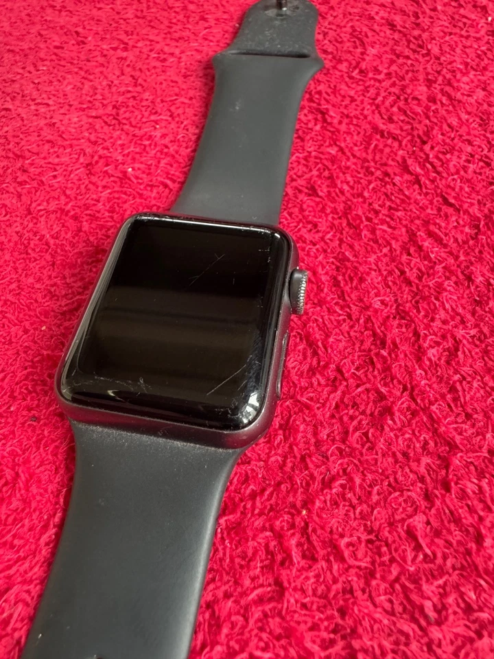 Apple Watch Series 3 38mm GPS & Cellular Aluminium Case Smartwatch - Black - Image 2 of 4