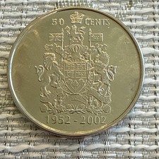 Canada 2002 Queen Elizabeth II Golden Jubilee Half Dollar 50c Piece Fifty Cents 
