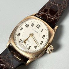 Vintage ILLINOIS MILITARY Art Deco Manual Wind Men's Watch