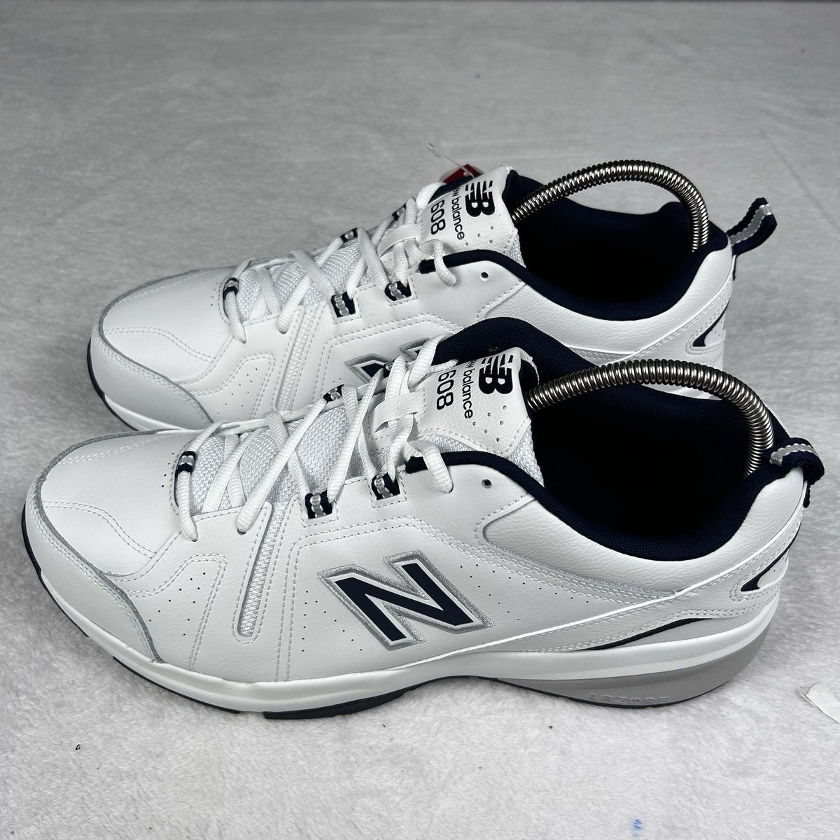 New Balance 608 V5 Mens Training Shoes White Navy MX608WN5 Size 14