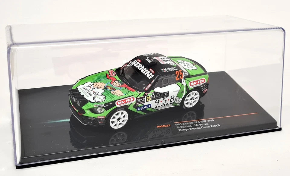 Ixo 1/43 Fiat Abarth 124 RGT #25 Rally Monte Carlo 2018 Nucita / Vozzo Model Car - Image 3 of 4