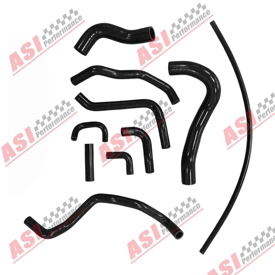 Kit de manguera negra de silicona para radiador refrigerante para 2003-2007 06 HONDA CR-V MK2 EE. UU. Foto 4 de 4