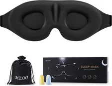 MZOO Luxury Sleep Eye Mask for Side Sleeper Men Women, Zero Eye Pressure 3D Slee