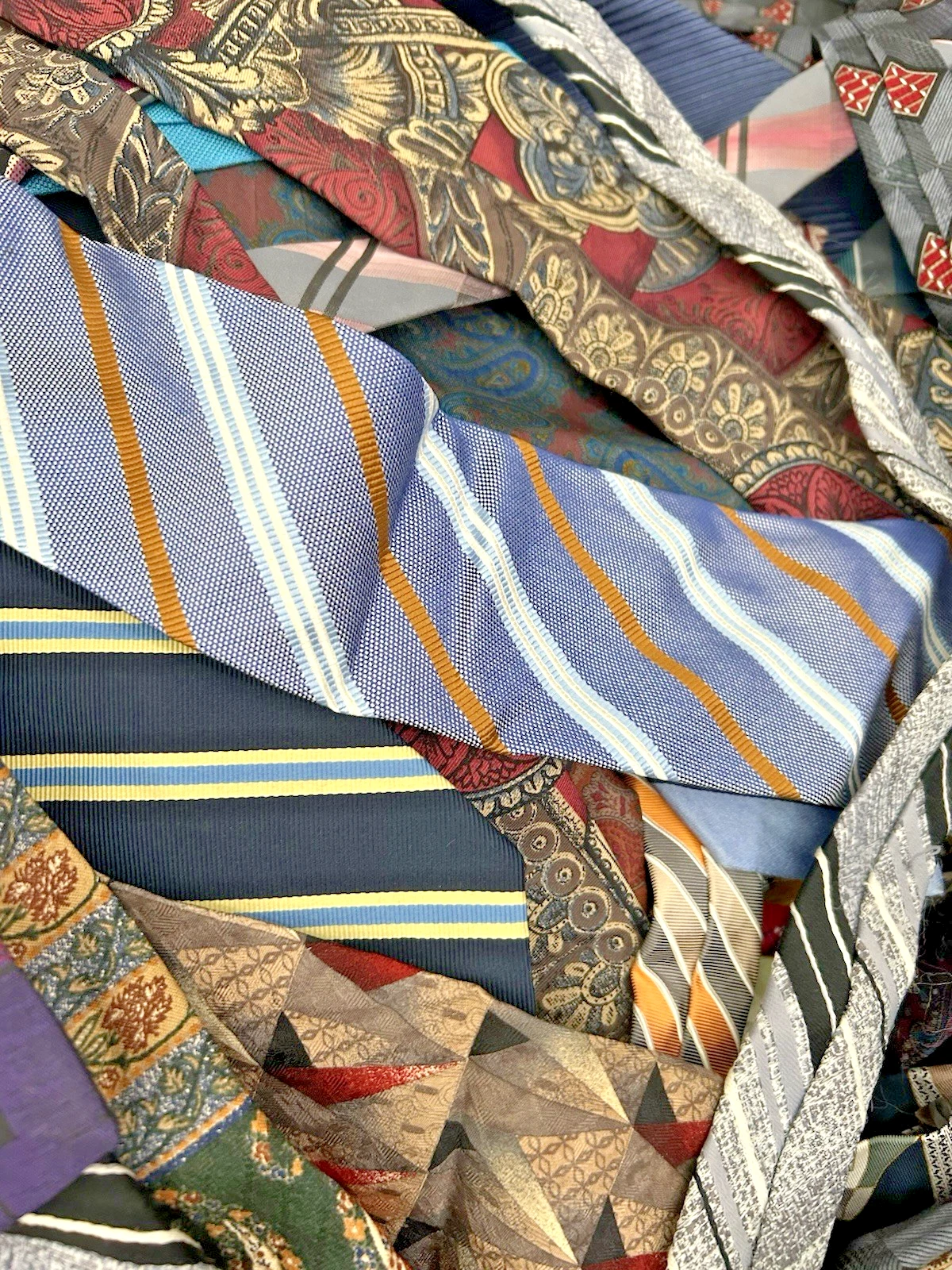 50 PC Mens Neckties Lot Bulk Wholesale Quilt Craft Only Repurpose DIY Tie Lots image 13