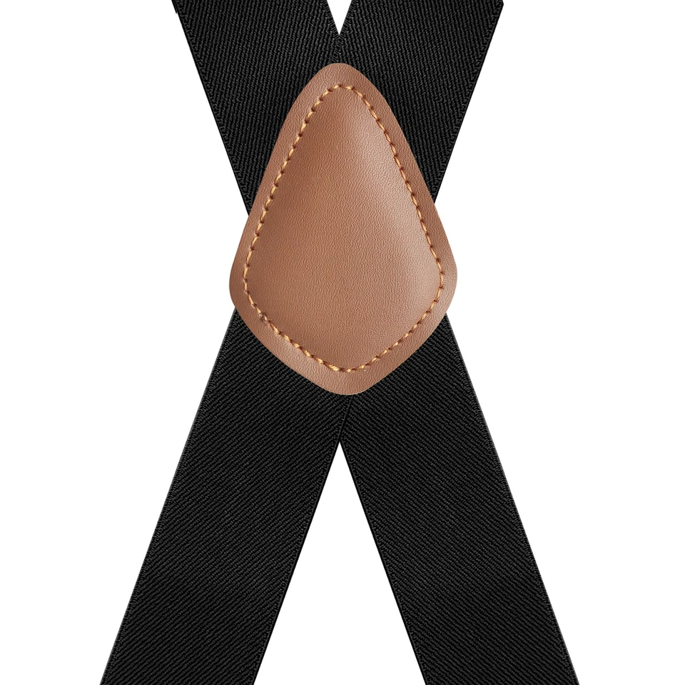 Vintage Suspenders  Men Heavy Duty 4 Snap Hooks For Belt Adjustable X Back New* - Image 3 of 4