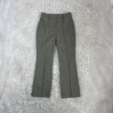 Veronica Beard Size 4 Gani Cropped Jacquard Flared Jersey Knit Pants Green NWOT