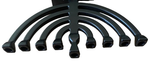 Black Menorah Taper Aluminum Hanukkah Holiday Decor Festival Of Lights - Picture 3 of 4
