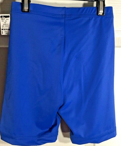 GK CHILD LARGE MINI WORKOUT SHORTS ROYAL NYLON/SPANDEX GYMNASTIC DANCE CHEER CL - 第 3/6 張圖片