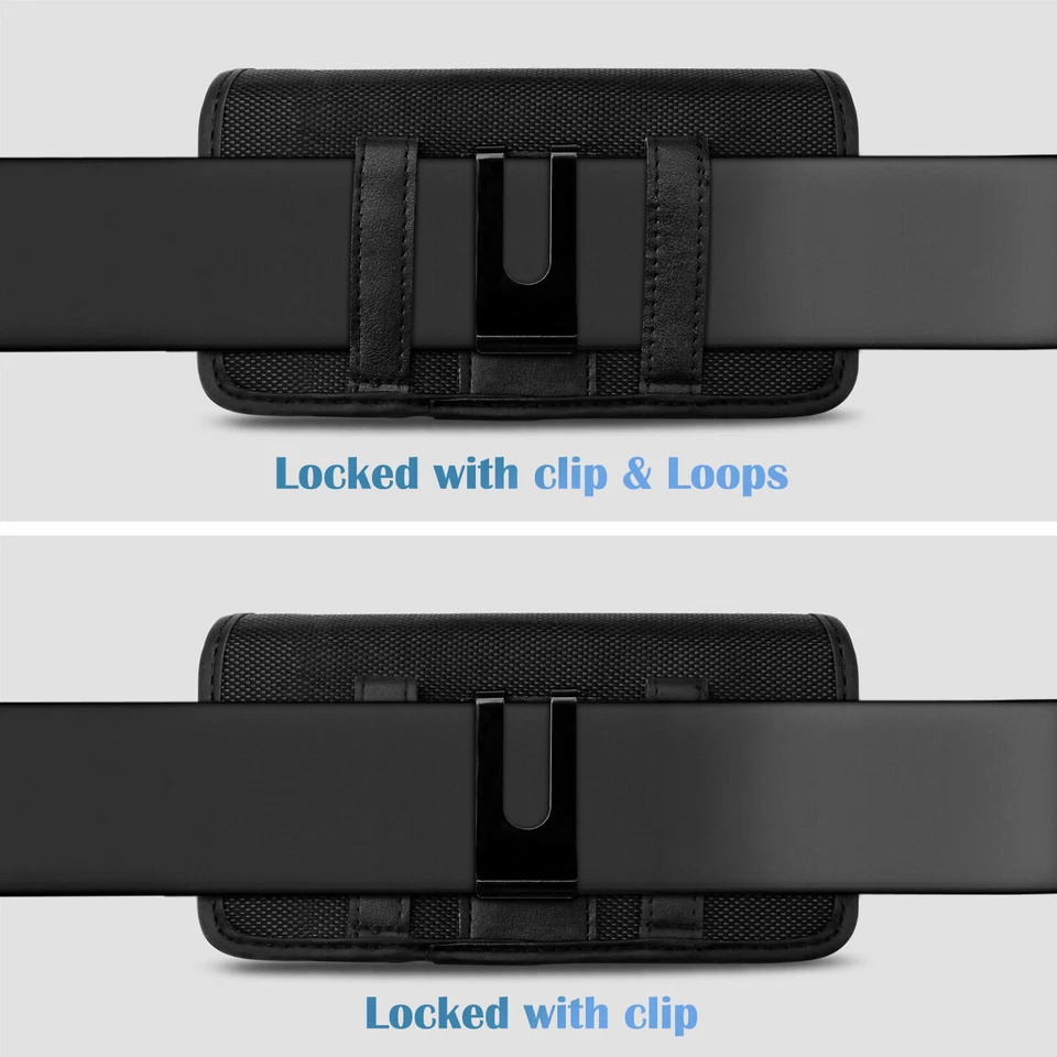 Oxford Cell Phone Waist Belt Clip Holster Loop Bag Pouch Card Holder Case​ Cover - Image 4 of 4