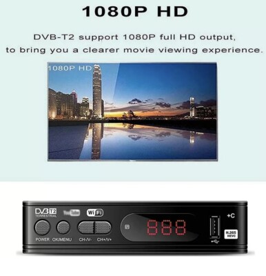 DVB-T2/C Decoder Digital Receiver Terrestrial and Via Cable H.265 HEVC Full HD