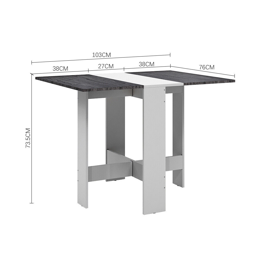 Core Products, Corona White Breakfast Drop Leaf Table & 2 Stool SET 17 Foldable Drop Leaf Dining Table Kitchen Breakfast Compact Home Bar Space Save UK