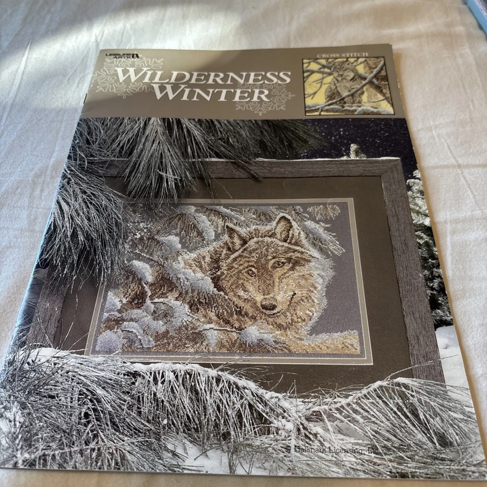 Vintage LEISURE ARTS CROSS STITCH “WILDERNESS WINTER” Book/pattern (c 2000) - Image 2 of 4