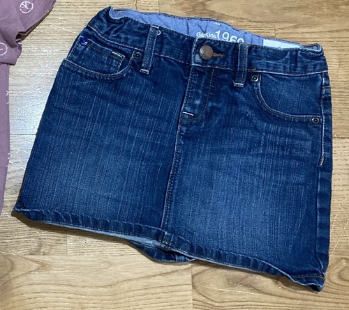 Girls Old Navy & Gap Outfit Sz 6 - Mauve Peace Top w/Jean Skirt EUC - Picture 5 of 7