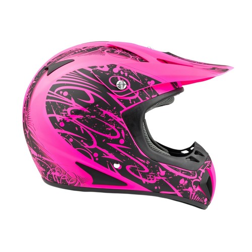 Typhoon Adult Dirt Bike Pink Helmet ATV 