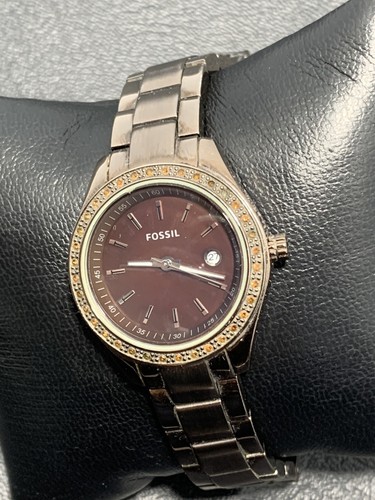 Rare Fossil Ladies Gem Set Brown Two 