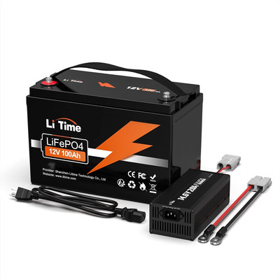 Lifepo4 Battery 12V 100Ah Built-In 100A BMS 4000-15000 Cycles for RV Solar Ma...