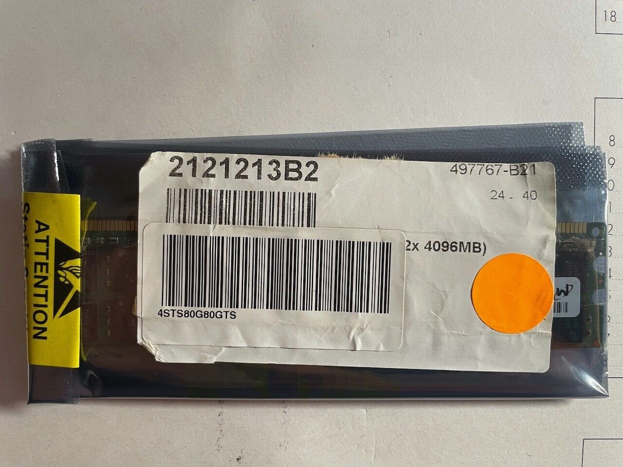 RAM Serveur Micron DDR2 800MHz 8Go Pack de 2X4GB PC2-6400P ECC